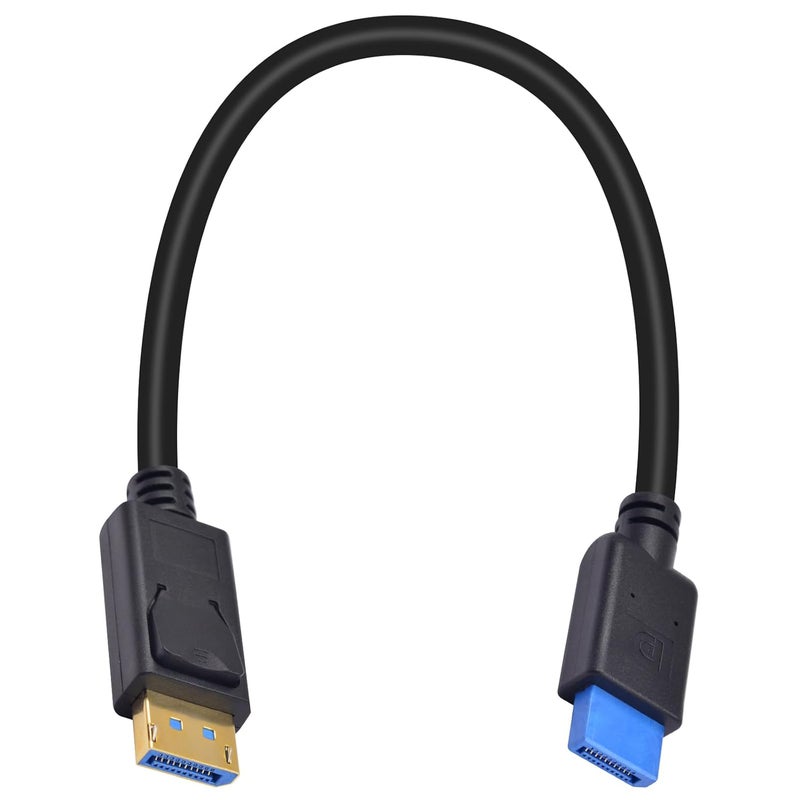 Poyiccot 8K Displayport 1.4 Cable, Short Displayport Cable 1feet, 32.4Gbps DP Male to Male Cord, Anti-Wear Plastic DP Connector for Computer Monitor, Industrial Devices Testing - Image 1